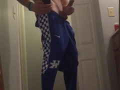 Splendid muscled stud milks his humungous fuck-stick for his devotees