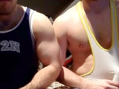 Gay jerking, muscle, amateur