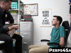 Perps4Sale.com - Tatted twink Crook Fucked by Big Cocked Guard with a toy