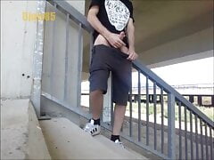 Hot public jerking