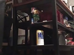 A big black cock files a white ass with cum