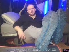 Showing off my feet, is there cum on them?