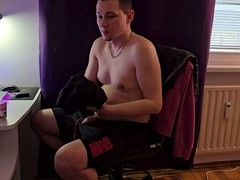 Morning release before work for a better day - massive cumshot on the floor