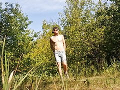 andkvcat in the summer I sit on a dildo on the river, in public