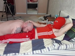 Crazy Passion For Throat Fucking With A Young Guy In Adidas With A Big Fat Dick