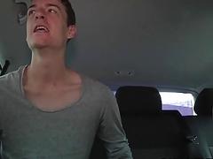 Amateur twinks fit in vehicle to have rough threeway