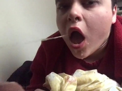 Ultra-Cute Femboy Slobbering on Faux-Cock, Practising Gullet