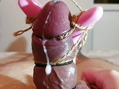 Big cock bound for a post-orgasm sounding vibrator torture