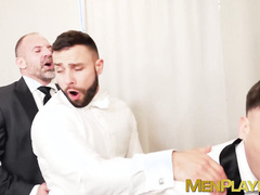 Hot Manuel Reyes rides dick in a 3some with D Dan & Diego Reyes