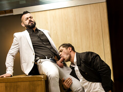 Business partners provide cam sex in raw gay perversions