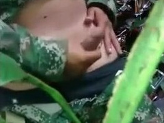 Soldier Beats Off Outdoors - Amateur Latin Military Handjob5555