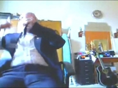 Suited Grandpa Cum On His Pants 4