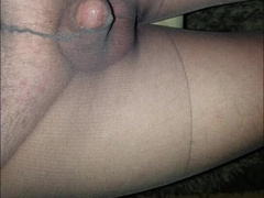 Pantyhoseslave Thomas Katz wank lil beef whistle and spunk in stocking