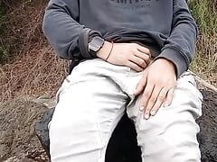 My First Time Jerking in the Mute Beach