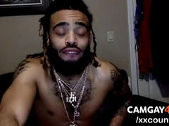 Tattooed Ebony Guy With Big Cock