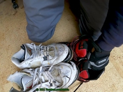 8 Cumshots On Friends Trashed Worn Dc Spartan Shoes