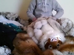 Fur, plushie and hoodie play