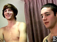 Horny Chick is screwing around with 2 boys wanting to blow