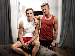 Cum on face for the young lad after exceptional anal