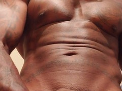 Worshiping the massive black hairy cock of Hallelujah Johnson: A display of Jeremiah McPherson's innate dominance in stroking BBC