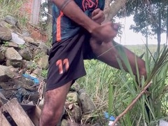 Solo pleasure, massive dick jerk, traditional handplay