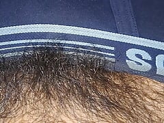 Showing hard and massive dick