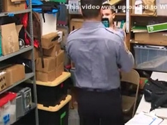 Gay bear security guard teaches twink a lesson for dtealing