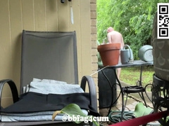 Exposure whore gets busted playing with his dicklit outside