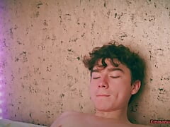 Hot Skinny Twink Emmanuel Kokichi Showing His Feet Jerking His Cock And Eating His Cum