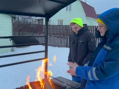 #454 Youngsters shag in the barn and step daddy stags on them