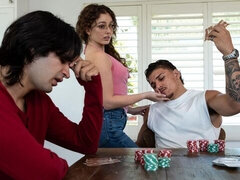 Grosser arsch, Grosser schwanz, Grosse titten, Blasen, Braunhaarige, Hundestellung, Küche