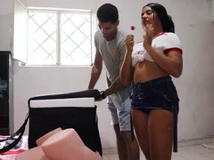 Gros seins, Sucer une bite, Éjaculation interne, Tir de sperme, Hard, Fait maison, Indienne, Chatte