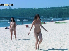 Leie, Strand, Nackt, Nackt, Nudist, Öffentlich, Spion