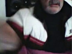 Handjob with a very hairy and mustached Turkish mature man