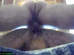 Big Ass Latina MILF Takes Cucumber in Pussy & Ass - Cum in Mouth Finish