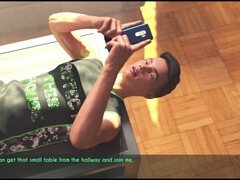 Hot blonde in a steamy three-dimensional game walkthrough