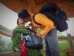 Permi Pooja outdoor blowjob with college boy in forest - hot desi bhabhi public sex at tourist place