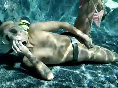 Scuba masturbation under the pool: Big Tits, Babe  Solo Porn