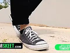 Linda, Garganta profunda, Polla, Estilo perrito, Masaje, Calientapollas, Adolescente, Tetas