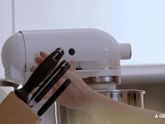 Grote kont, Blond, Europees, Hongaars, Keuken, Likken, Orgie, Kut duiken