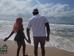 18 jaar, Strand, Lul, Zwart, Dik, Likken, Kut duiken, Tiener