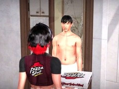 Pompom meid, Universiteit, Flashing, Buiten, Openbaar, Onder de rok