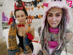 18 jahre, Grosser arsch, Dildo, Fingern, Lesbisch, Lecken, Muschi, Titten