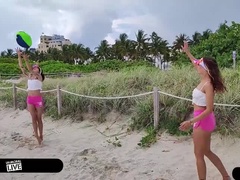 Amateur Football Babes JC Wilds & Sofie Reyez Foursome Creampie - Big Tits Bikini Sex 4K