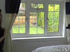 デカ尻, デカパイ, イギリス人, ディルド, お婆さん, なめる, オナニー, ティーン