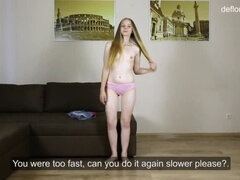 Desfloración, Primera ves, Pequeña, Coño, Afeitado, Solo, Adolescente, Apretado