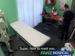 Alexis Crystal gets paid with a deepthroat BJ for her work in the fakehospital