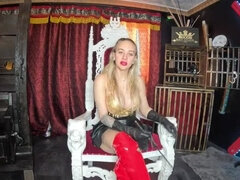 My First Solo BDSM: German Mistress Dominates Slave in Latex & Heels