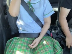 Pinay Student Gets Fuck Inside Her Professor's Car