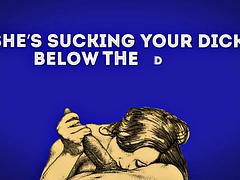 Grote lul, Pijpbeurt, Bruinharig, Stel, Sperma shot, Harig, Zoenen